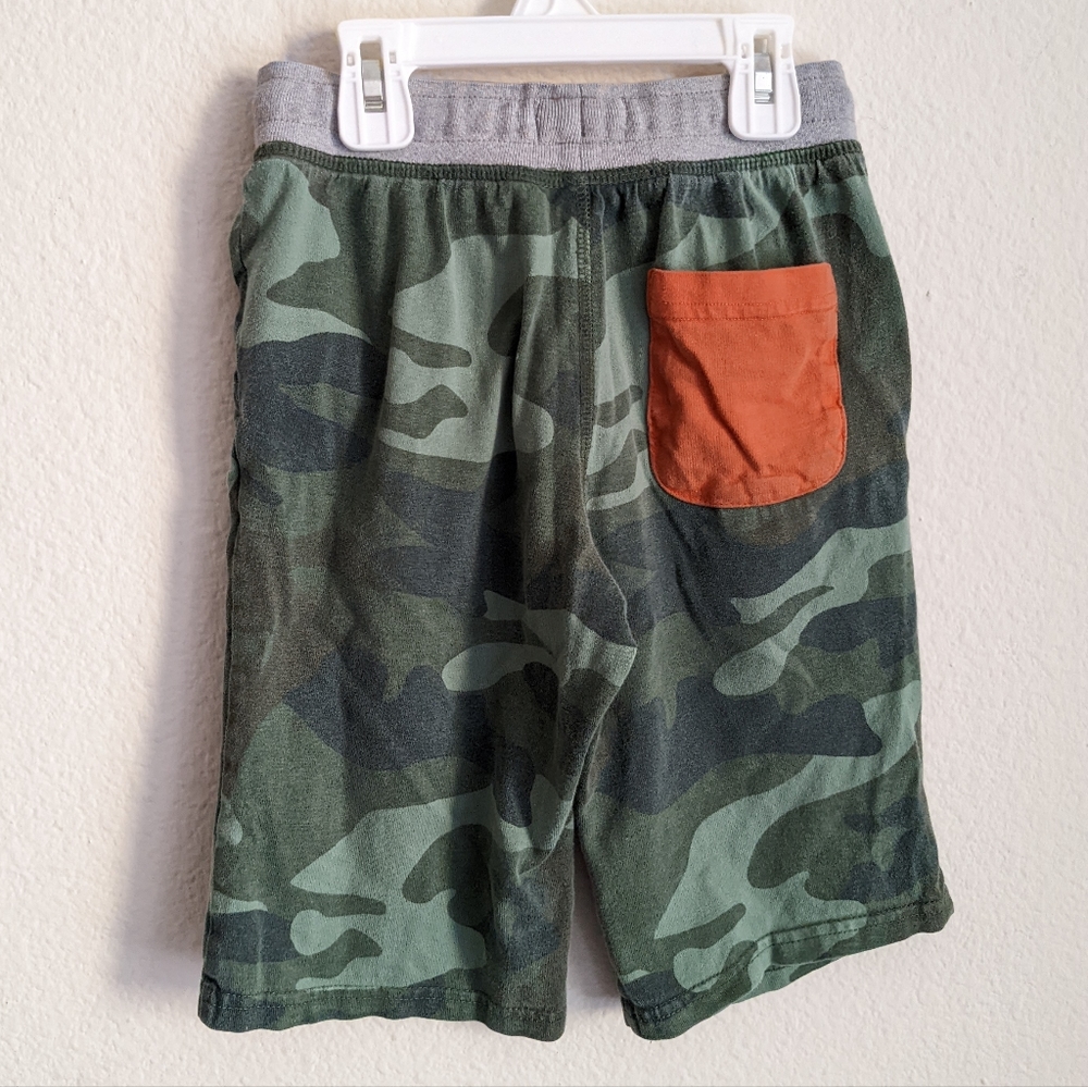 Boden Green Camo Jersey Shorts Boys Unisex Youth Sz 7 - Picture 2 of 7